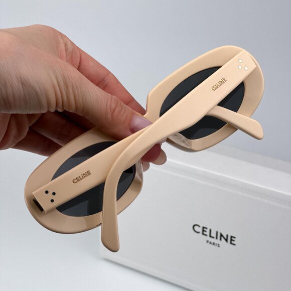 Celine 3 DOTS  CL40276U 25A  Women BRAND NEW Sunglasses Ivory Grey Geometric - Picture 2 of 10